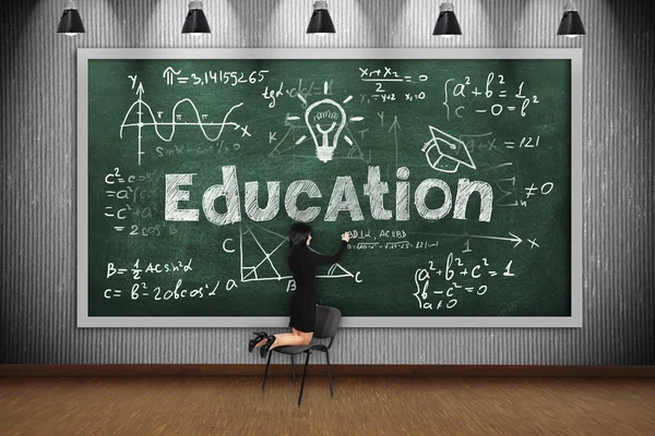 Woman drawing education concept — Stock Photo, Image