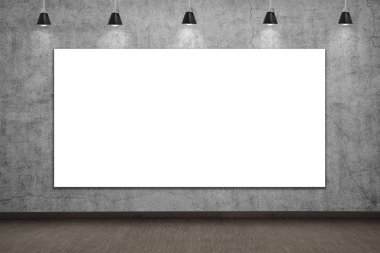 Beton duvar çatı odasında boş tasarlamak