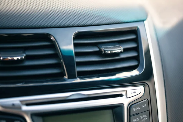 Air conditioner. the air flow inside the car. detail interior of car — Stock Photo, Image