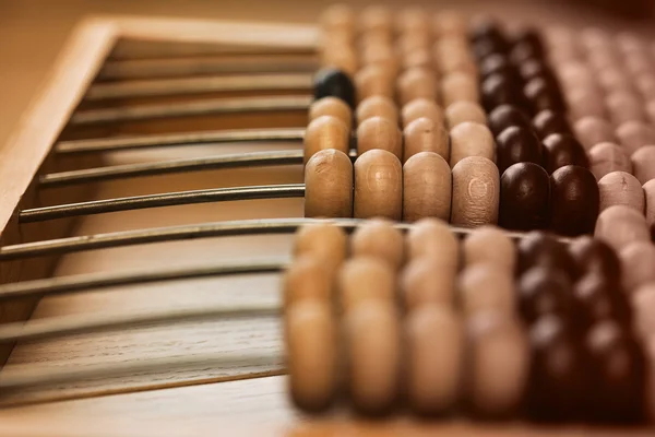 Antika ahşap abacus muhasebe. retro tarzı — Stok fotoğraf