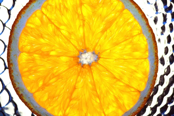 Fetta di frutta arancione, vista dall'alto — Foto Stock