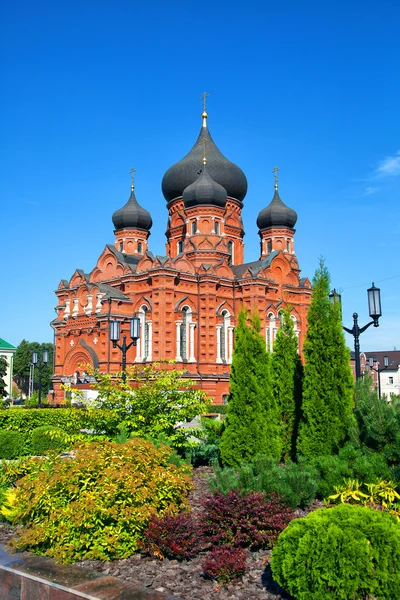 Transfiguração Igreja da Dormição Monaster. A Igreja Ortodoxa em Tula, Rússia — Fotografia de Stock