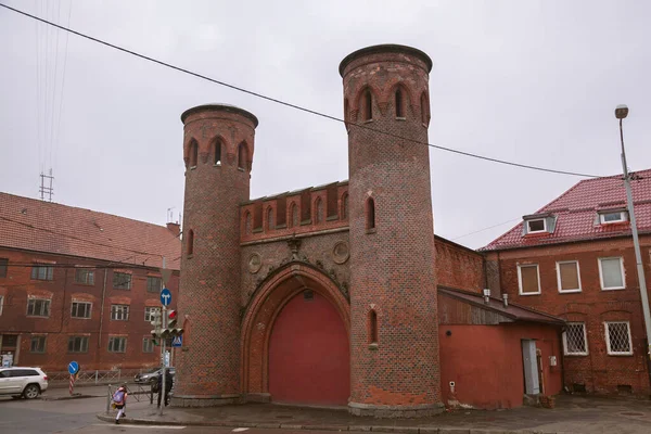 Kaliningrad Rusya Mart 2017 Kaliningrad Daki Sackheim Kapısı Zakheim Kapısı — Stok fotoğraf