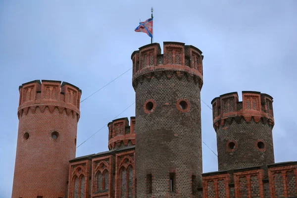 Festung Friedrichsburg Das Neugotische Tor Der Festung Friedrichsburg Kaliningrad Königsberg Stockbild