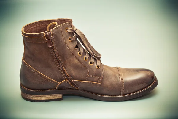 Luxe lederen Herenschoenen. Najaar en voorjaar lederen schoenen. Modieuze Herenschoenen — Stockfoto