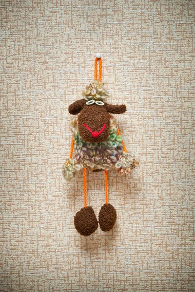 Zabawka owiec - symbol nowego roku 2015 — Zdjęcie stockowe