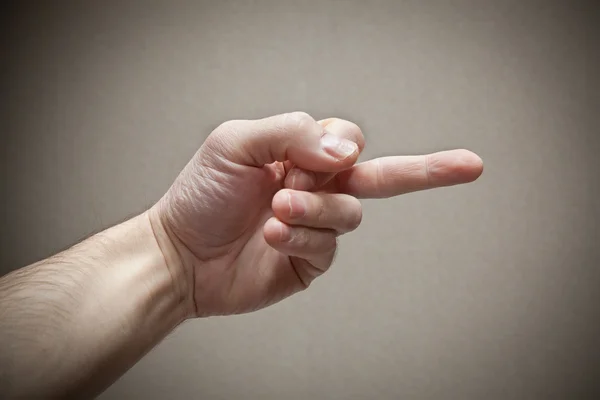 Middelste vinger - Fuck off. handgebaar — Stockfoto