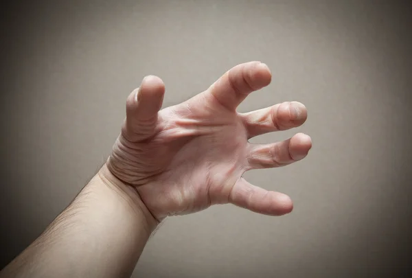 Palmo della mano gesto spaventa — Foto Stock