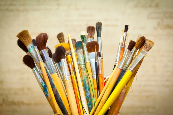 Paint brushes for painting — Stock Photo, Image