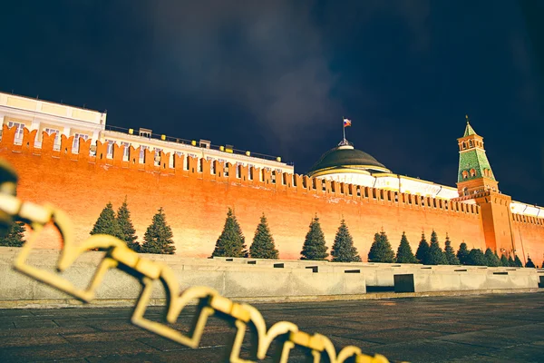 Ziegelmauer des Kreml. Russland, Roter Platz — Stockfoto