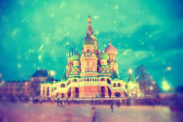 在莫斯科，俄罗斯瓦西里大教堂 — 图库照片