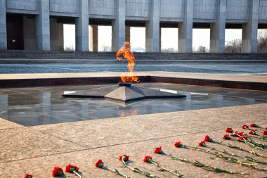 Eternal Flame - Dünya Savaşı'nda zafer sembolü. Poklonnaya Gora, zafer Parkı, Moskova, Rusya Federasyonu