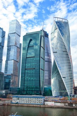 Moskova - 9 Mart: İş Merkezi Moskova-şehir. Rusya, Moskova, 9 Mart 2015