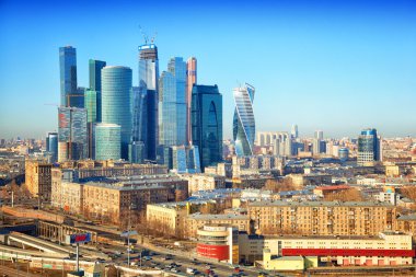 Moskova - 14 Mart: İş Merkezi Moskova-şehir. Rusya, Moskova, 14 Mart 2015