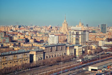 Moskova'da, Moskova cityscape eski binalar