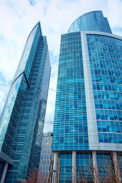 Moscow - march 9: Entry into the territory of business center Moscow-City. Russia, Moscow, march 9, 2015