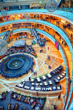 Moskova - 9 Mart: alışveriş merkezi Afimall şehir. Rusya, Moskova, 9 Mart 2015