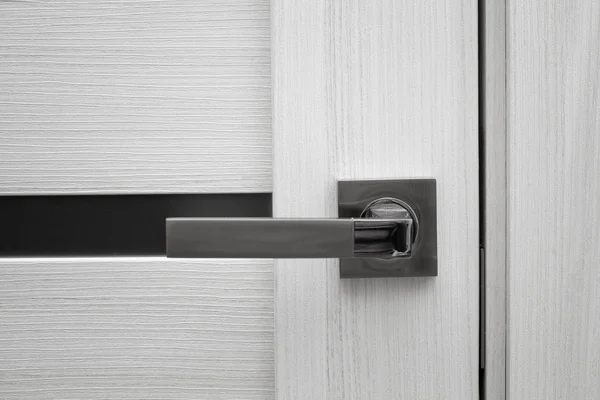 Contemporary door handle. Detail of the interior — Stock Photo, Image