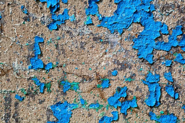 Texture Concrete Wall Blue Paint Chipping Vintage Background — Stock Photo, Image