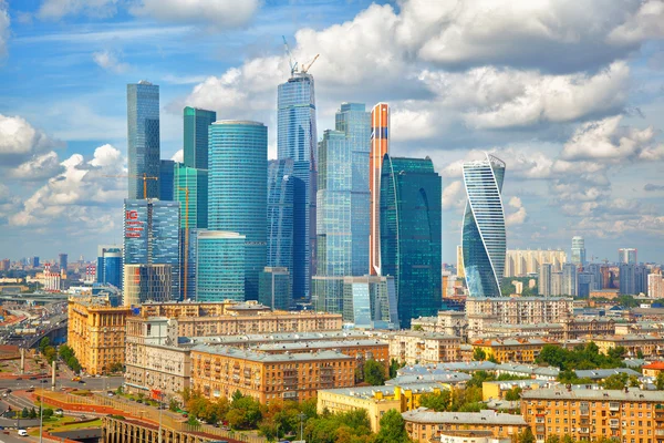 Moscow Russia July 2015 Huge Modern Business Center Moscow City — Stock Photo, Image