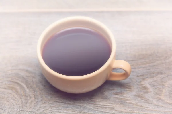 The coffee Cup on wooden table — Stock Photo, Image