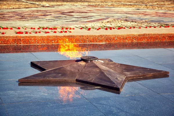 Eternal flame. eternal memory of the victims — Stock Photo, Image