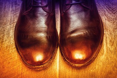 Ayakkabı yukarıdan görmek. arka plan sanat