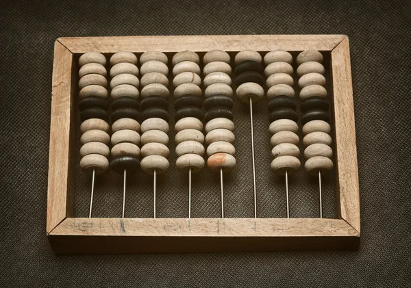 Old wooden abacus handmade, retro style — Stock Photo, Image
