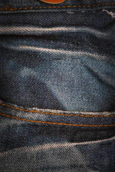 Background texture jeans close up in dark style — Stock Photo, Image