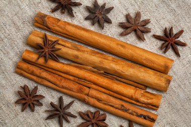 baharat - tarçın ve anasonu kompozisyonu