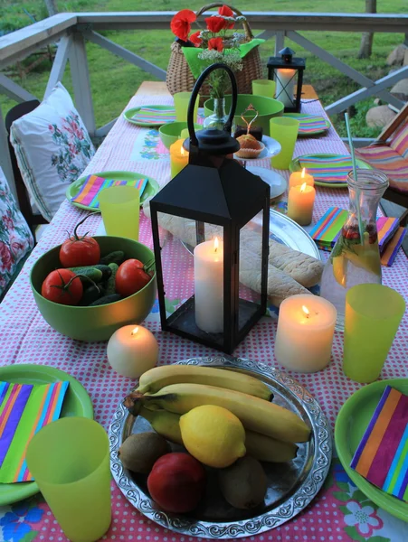 Patio romantisch am Abend — Stockfoto