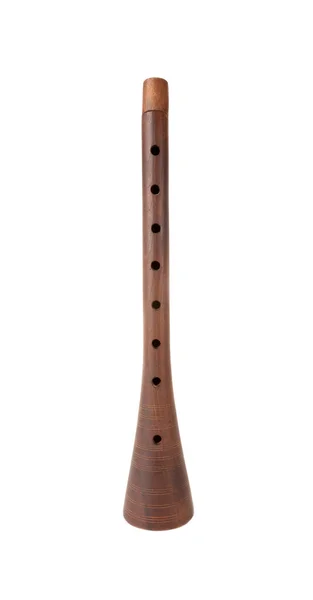 Instrument de musique folklorique Zurna isolé sur fond blanc — Photo