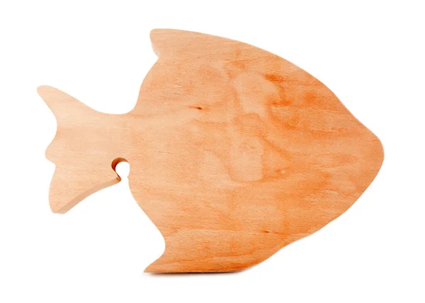Kreativer Fischteller Für Snacks Isoliert Auf Weißem Hintergrund — Stockfoto