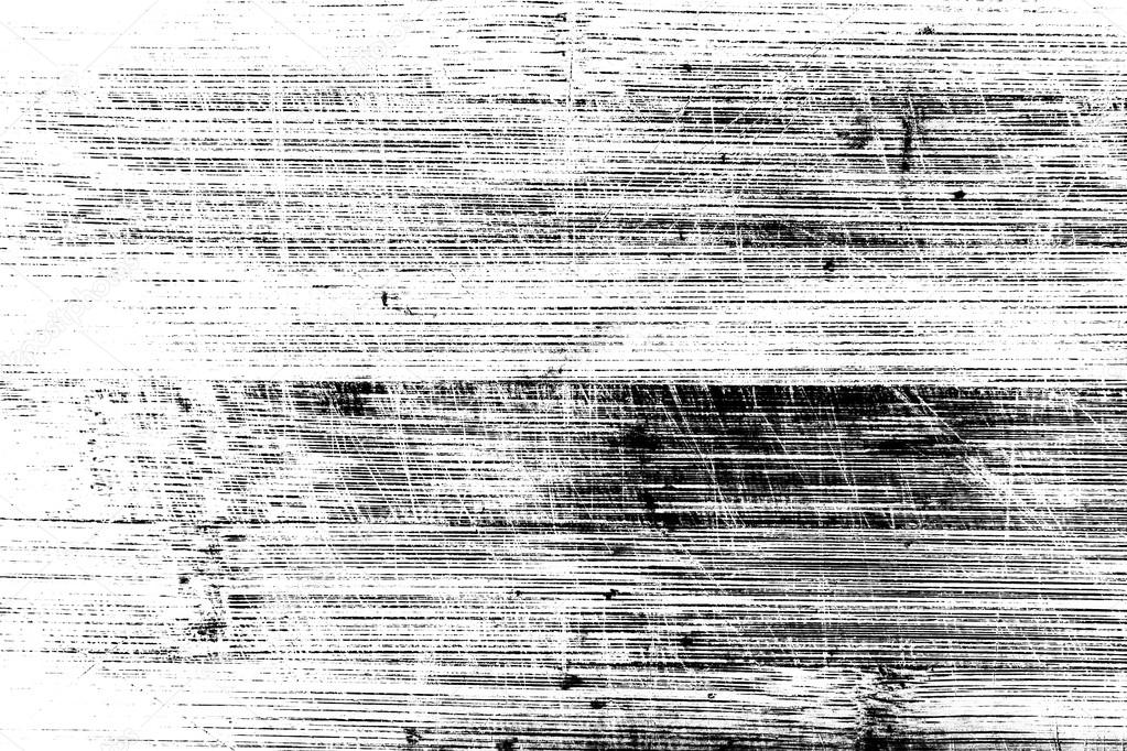 Wooden surface with scratches in black and white. Texture for design and background