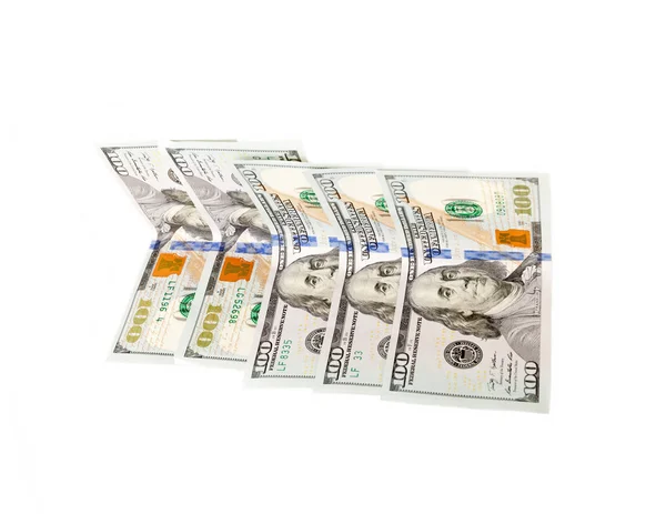 Argent cent dollars isolé sur blanc — Photo