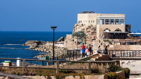 Caesarea - weergave van de ruïnes — Stockfoto