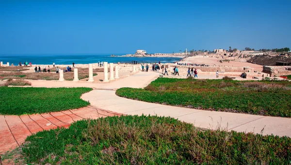 Caesarea - Blick auf die Ruinen — Stockfoto