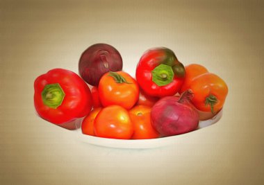 Domates ile kompozisyon