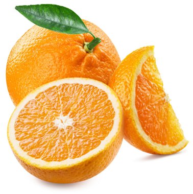 Turuncu meyve ve dilimleri.