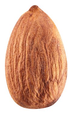 badem izole yaprakları ile.