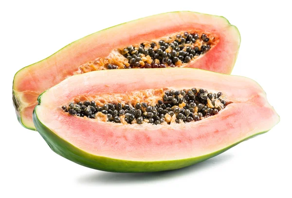 Papaya fruit isolated on a white background. — Stock Photo, Image