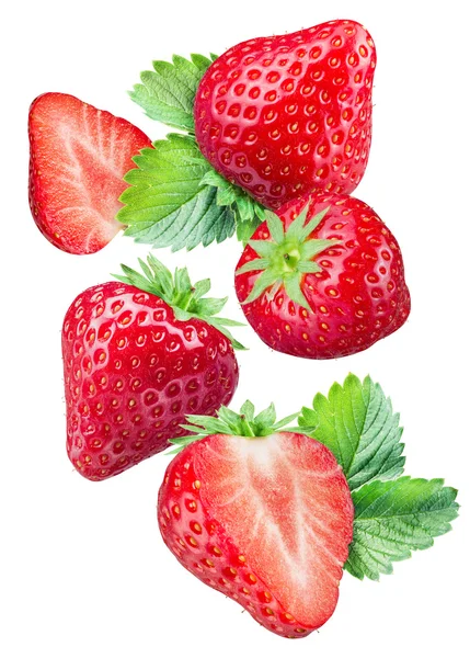 Aardbeien op de witte achtergrond. — Stockfoto