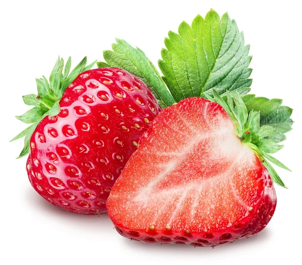 Fragole sullo sfondo bianco . — Foto Stock