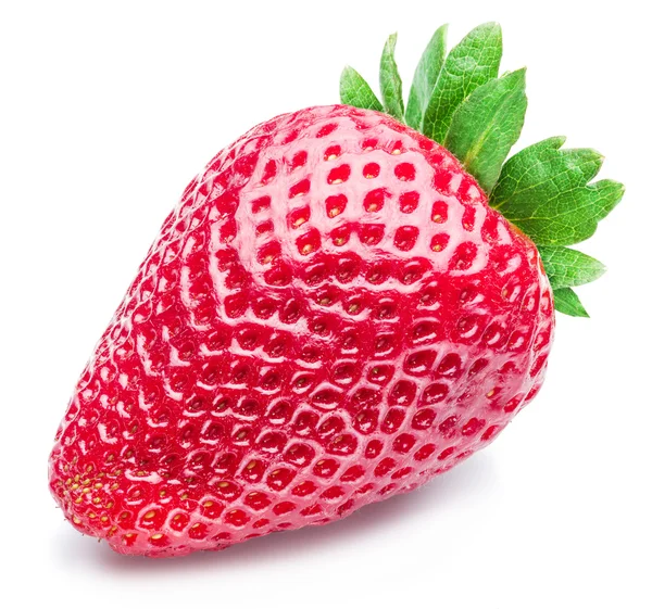 Erdbeere isoliert auf weißem Hintergrund. — Stockfoto