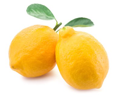  Beyaz arka plan üzerinde olgunlaşmış limon meyve.