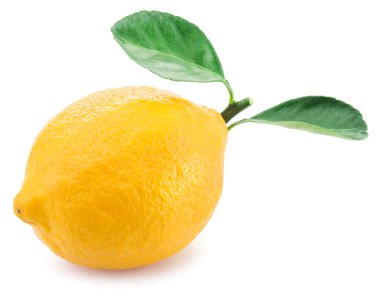  Beyaz arka plan üzerinde olgunlaşmış limon meyve.