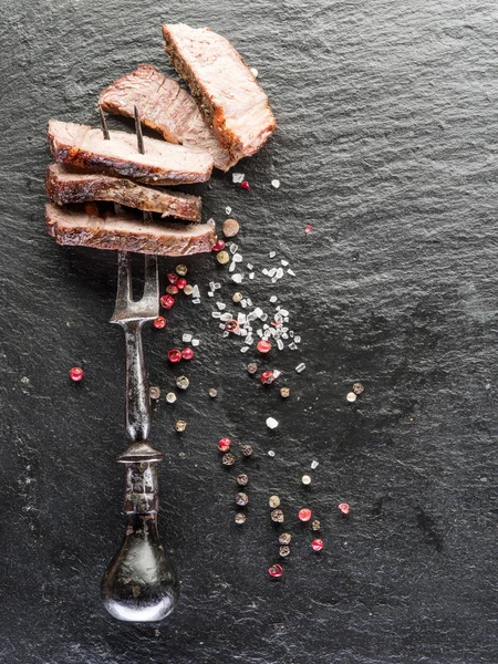 Jól átsütve steak Ribeye. — Stock Fotó