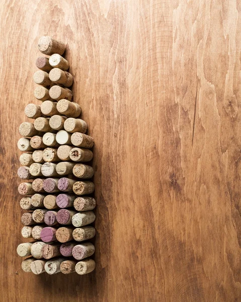 와인 병 모양의 와인 corks. — 스톡 사진