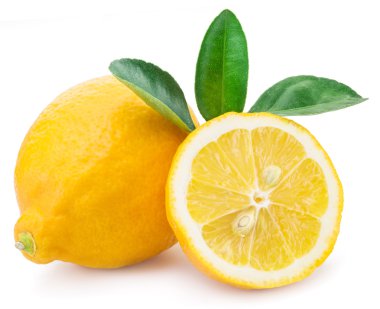  Beyaz arka plan üzerinde olgunlaşmış limon meyve.