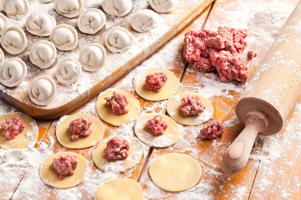 Gnocchi. Processo di cottura . — Foto Stock